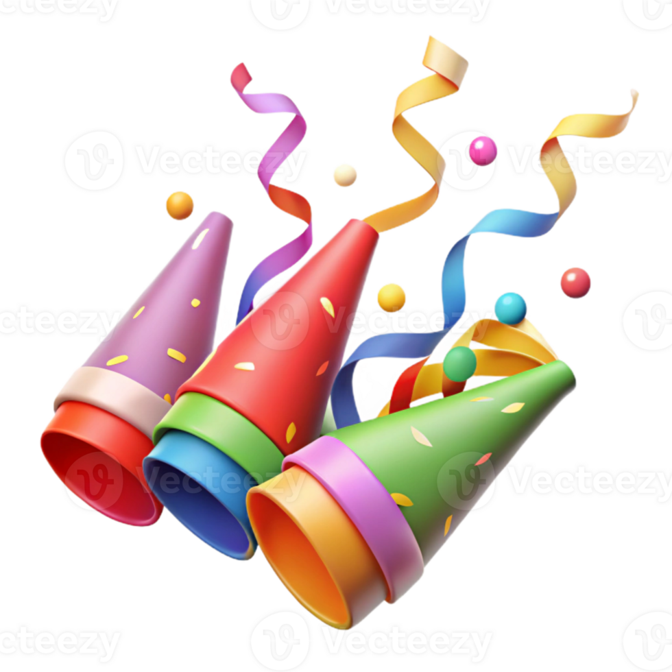 beautiful rustic Colorful Confetti Streamers Isolated Transparent Background 4K png
