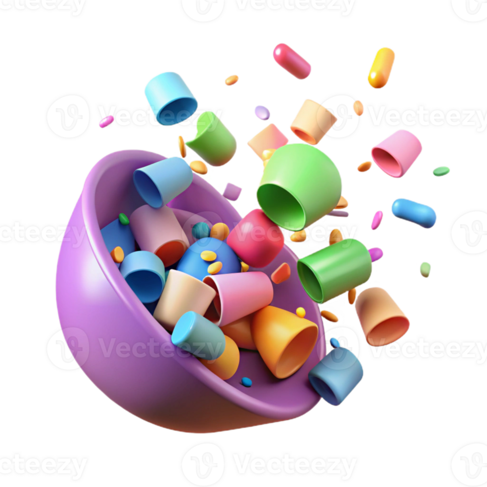 wonderful minimalist Colorful Confetti Falling Isolated Element exclusive png