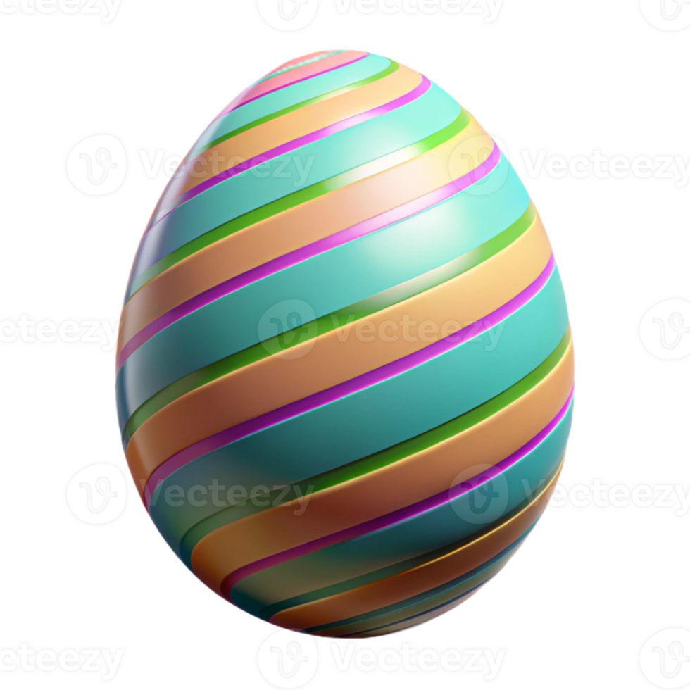 stunning minimalist Colorful Easter Egg with Stripes Cutout professional png