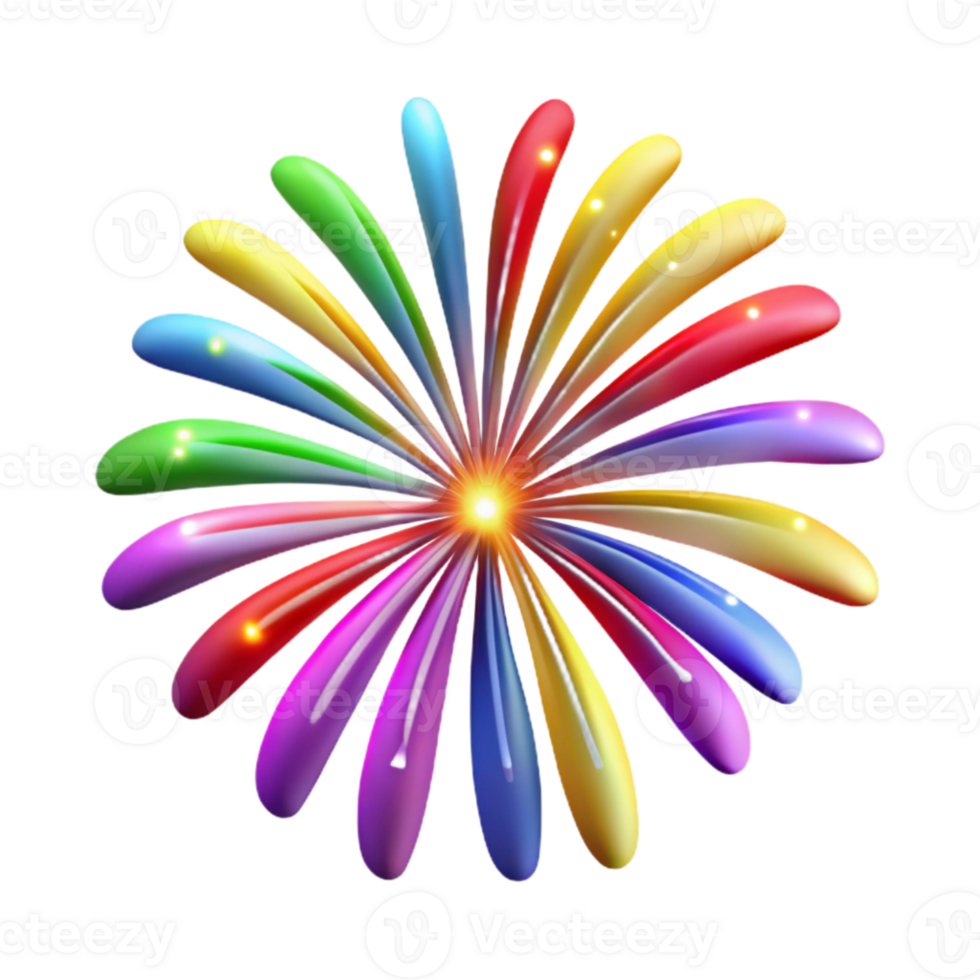 stunning artistic Colorful Fireworks Display Cutout Transparent Background authentic png