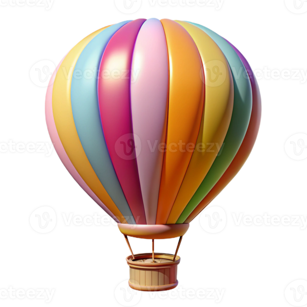 magnificent creative Colorful Hot Air Balloon Upward Flight Cutout authentic png