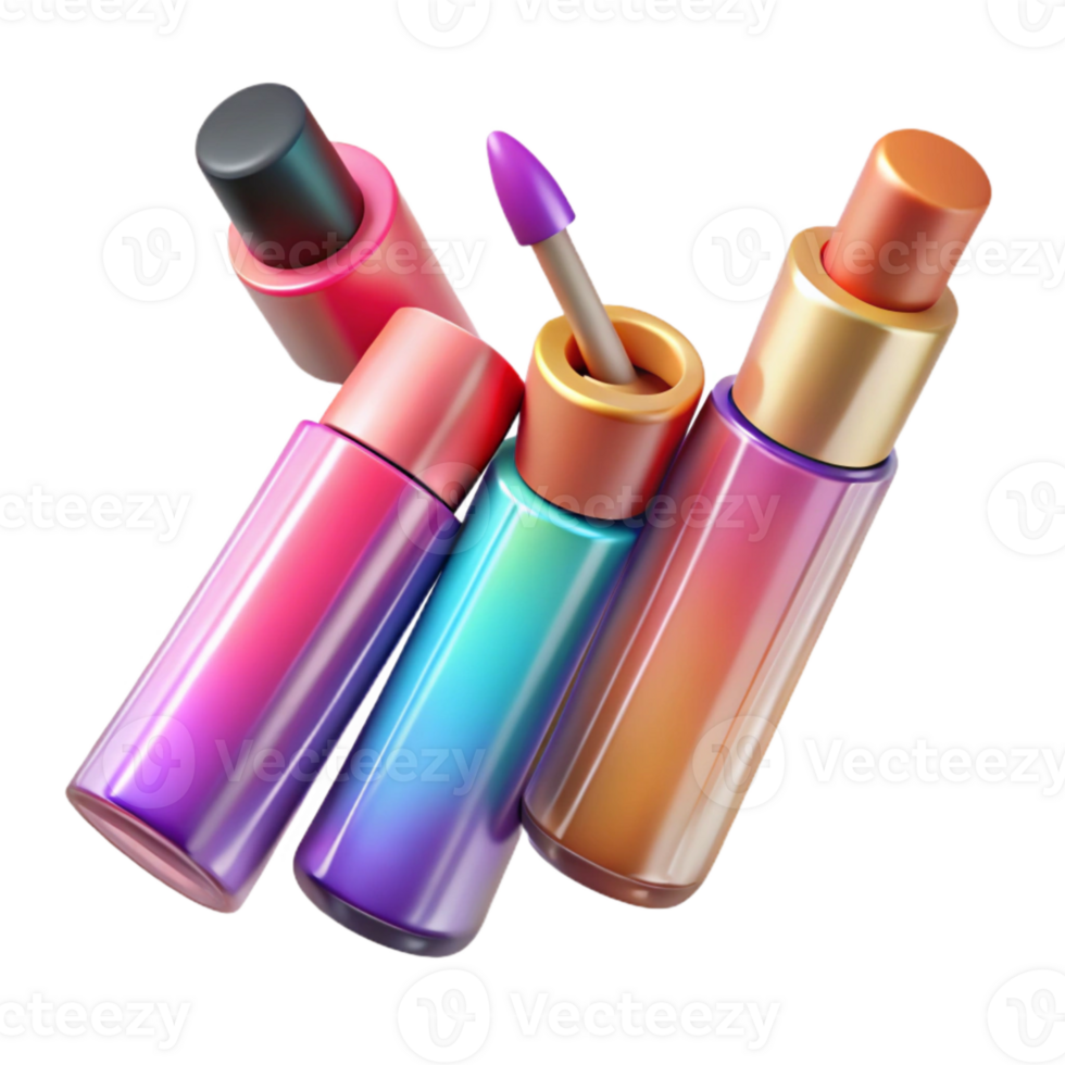 elegant contemporary Colorful Lip Gloss Tubes Group Transparent genuine png