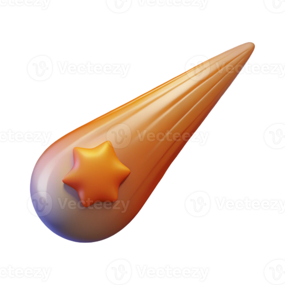 serene abstract Comet with Tail Streaking Across Sky Transparent Background Cutout professional png
