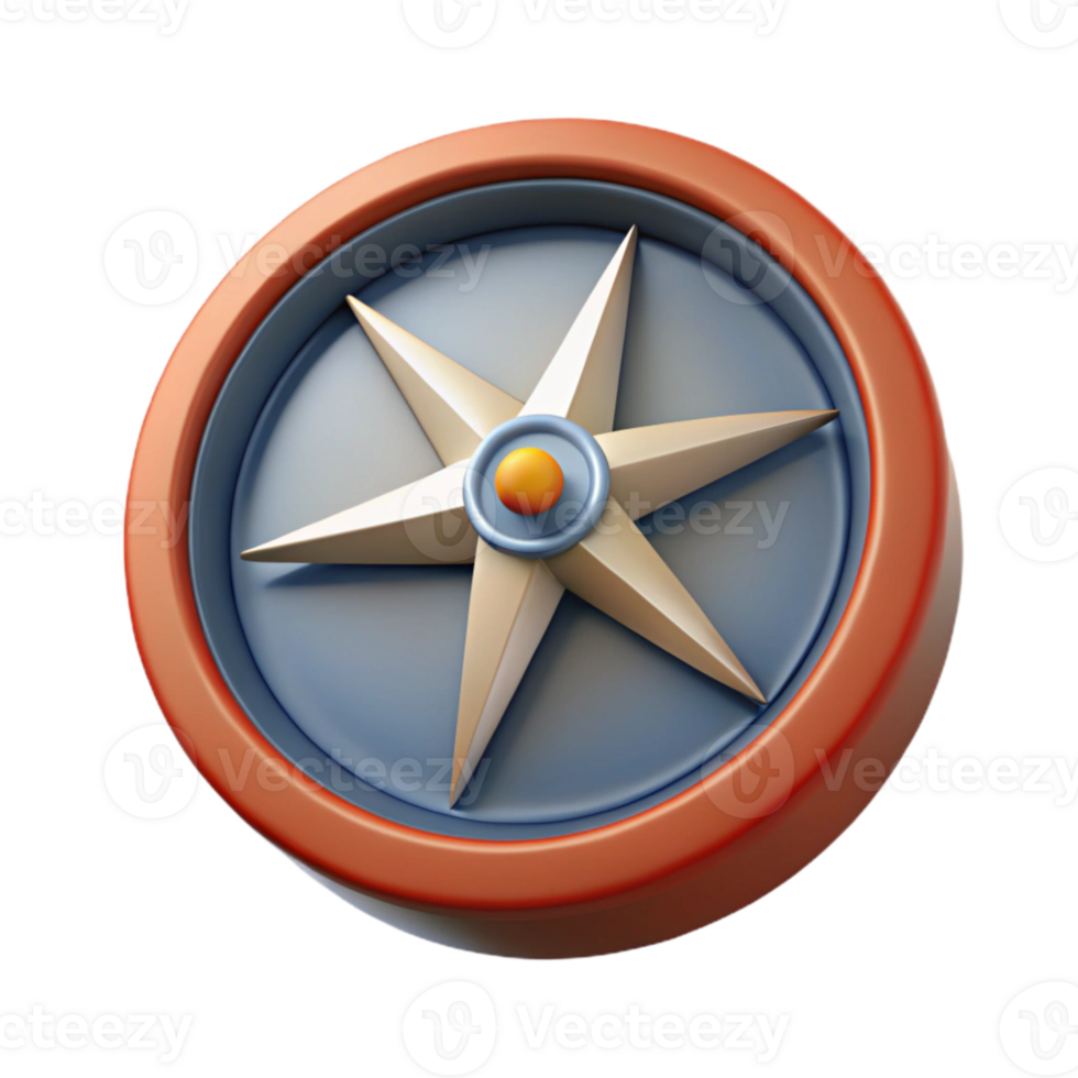 beautiful artistic Compass Rose Navigation Tool Isolated original png
