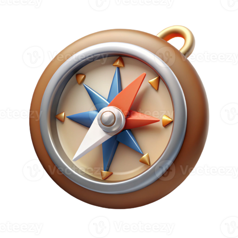 stunning modern Compass with Directional Arrows Isolated high resolution png