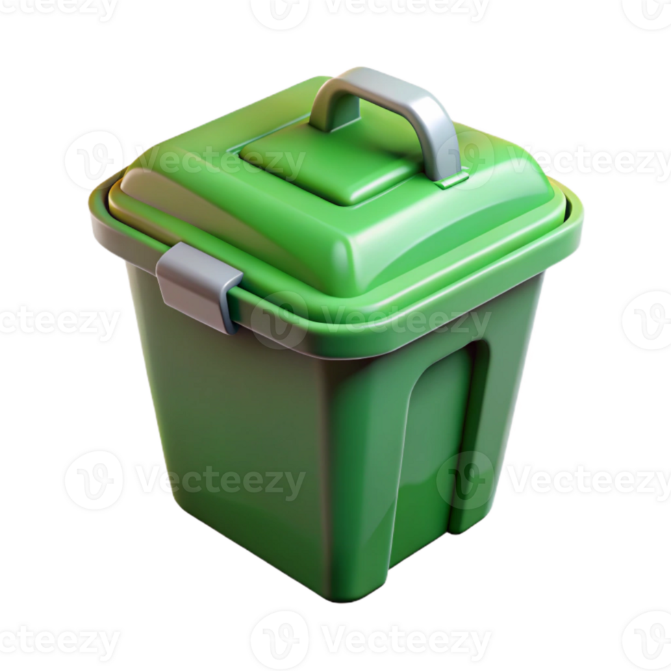 beautiful rustic Compost Bin Green Plastic Transparent Background high quality png