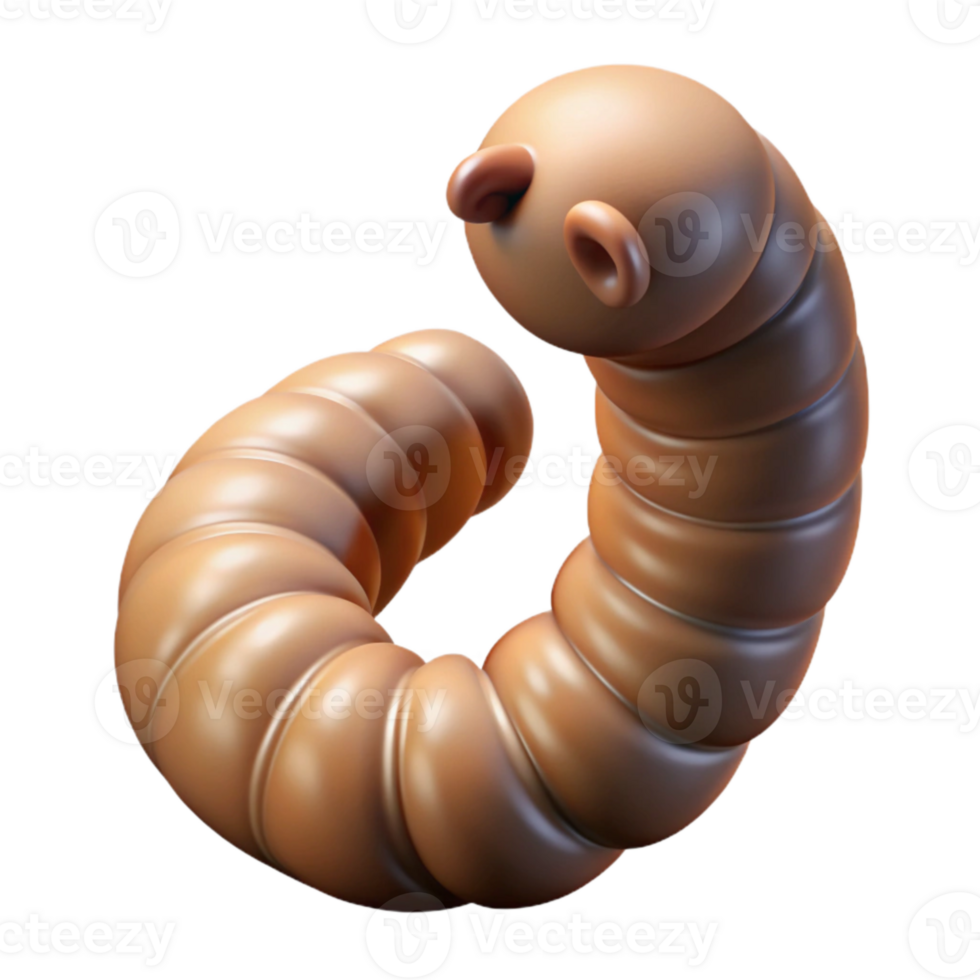 extraordinary abstract Compost Worm Close Up Cutout professional png