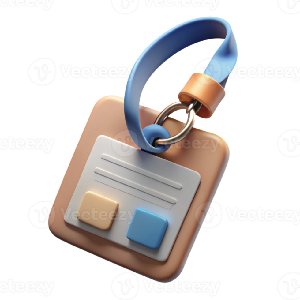 extraordinary modern Conference Name Tag with Lanyard Clip Transparent professional png