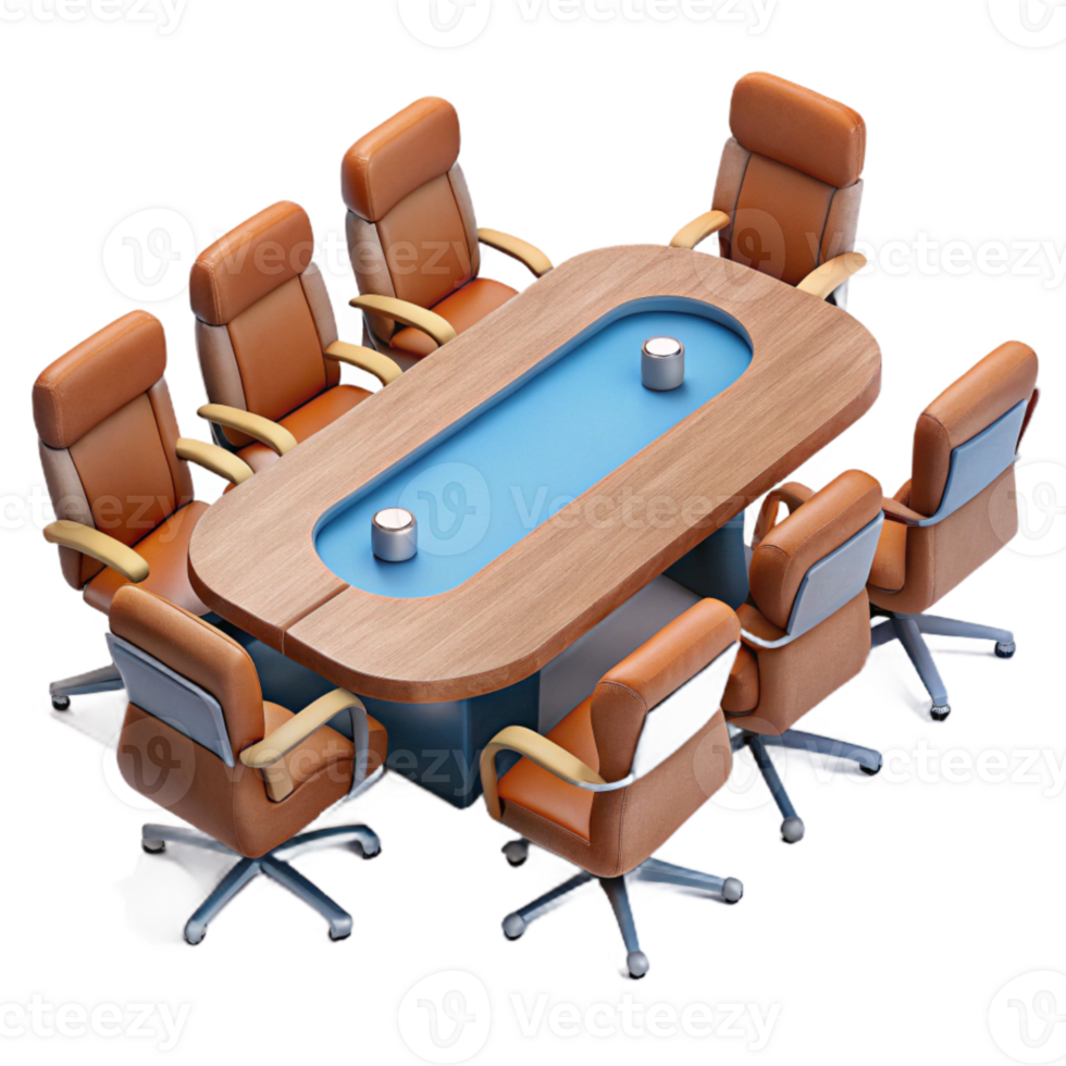 magnificent creative Conference Room Table with Chairs Top View Cutout exclusive png