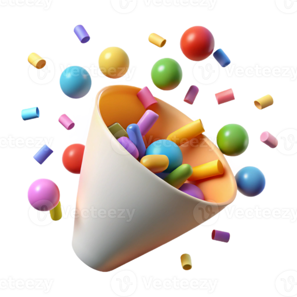 extraordinary rustic Confetti Falling Multicolored Celebration Transparent Background detailed png