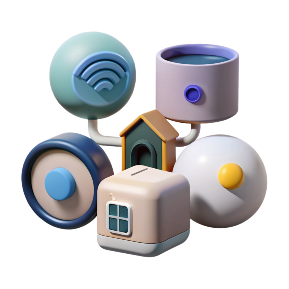 beautiful traditional Connected Home Devices Group Shot Cutout 4K png
