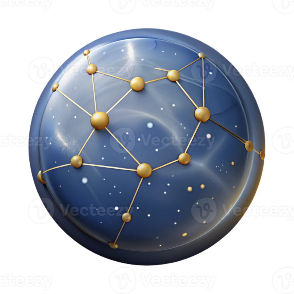 impressive creative Constellation Map Transparent Background 4K png
