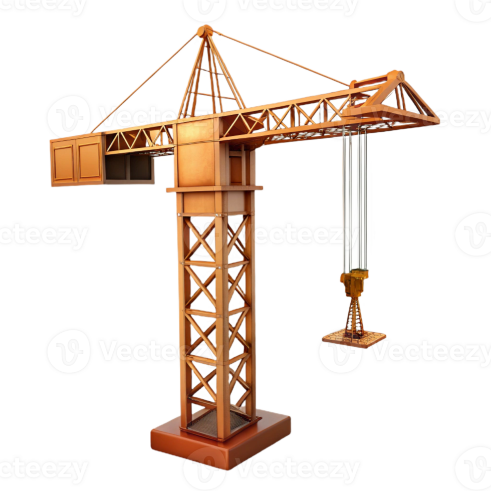 magnificent classic Construction Crane Silhouette Cutout Transparent Background authentic png