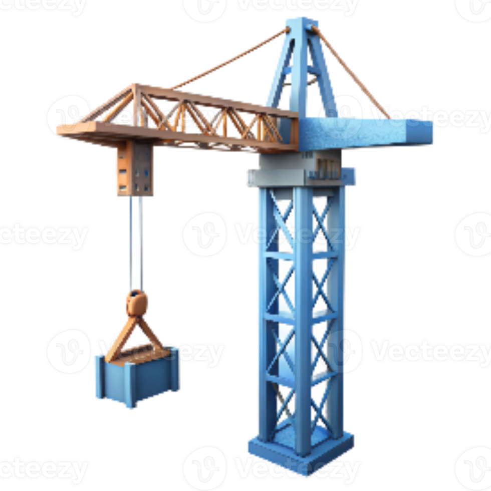 impressive rustic Construction Crane Silhouette Cutout Transparent Background genuine png
