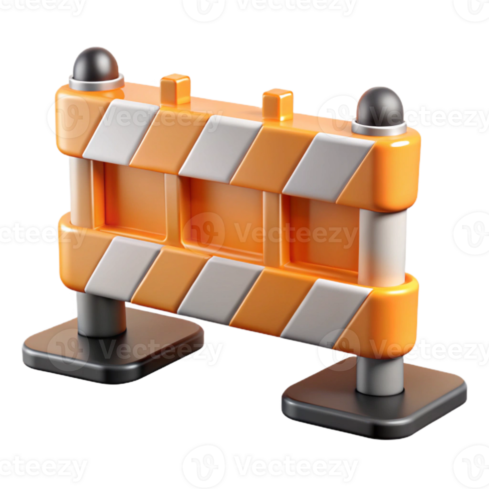 elegant contemporary Construction Site Safety Fence Transparent Background high quality png
