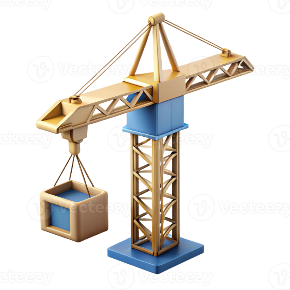 elegant abstract Construction Site Crane Silhouette Cutout Element authentic png