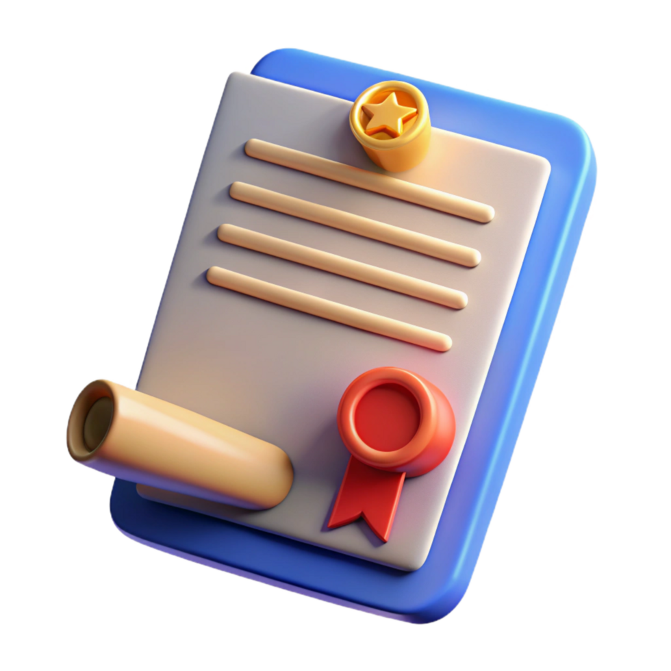 dramatic artistic Contract Document with Stamp Cutout authentic png
