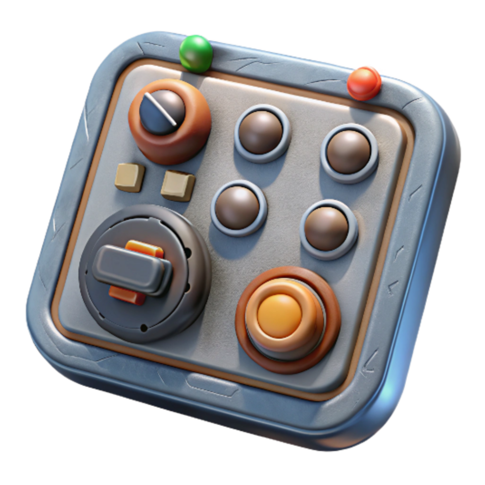 serene traditional Control Panel with Buttons and Dials Transparent Background exclusive png