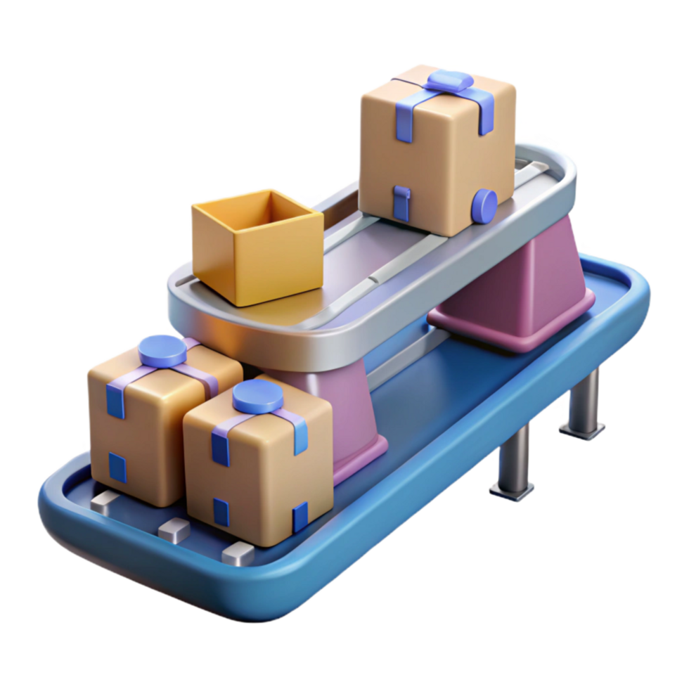 magnificent modern Conveyor Belt with Products Moving Cutout authentic png