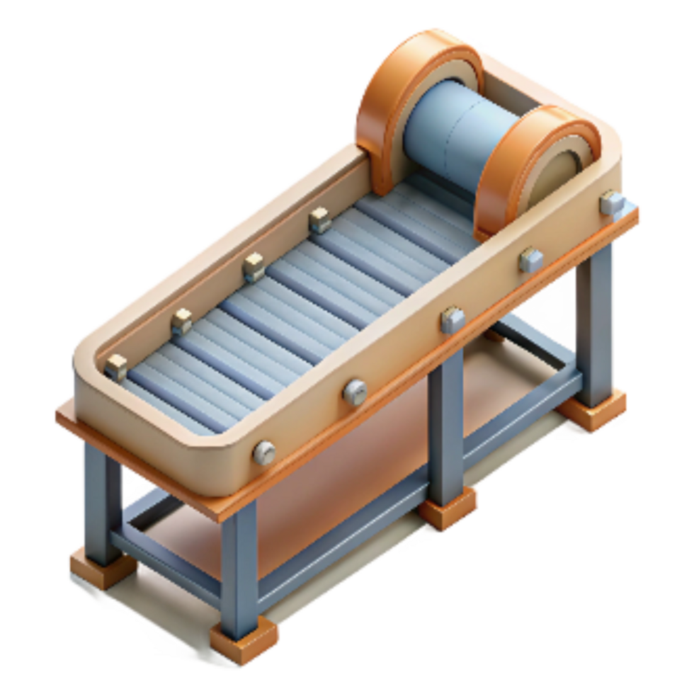 stunning contemporary Conveyor Belt System Top View Isolated authentic png