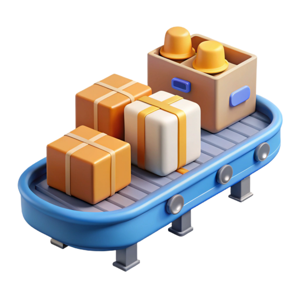 impressive contemporary Conveyor Belt with Products Moving Cutout exclusive png