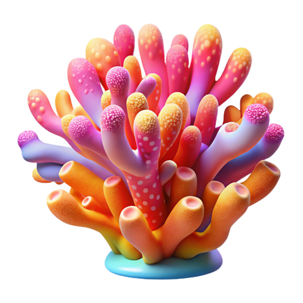 elegant artistic Coral Reef Colorful Vibrant Isolated exclusive png