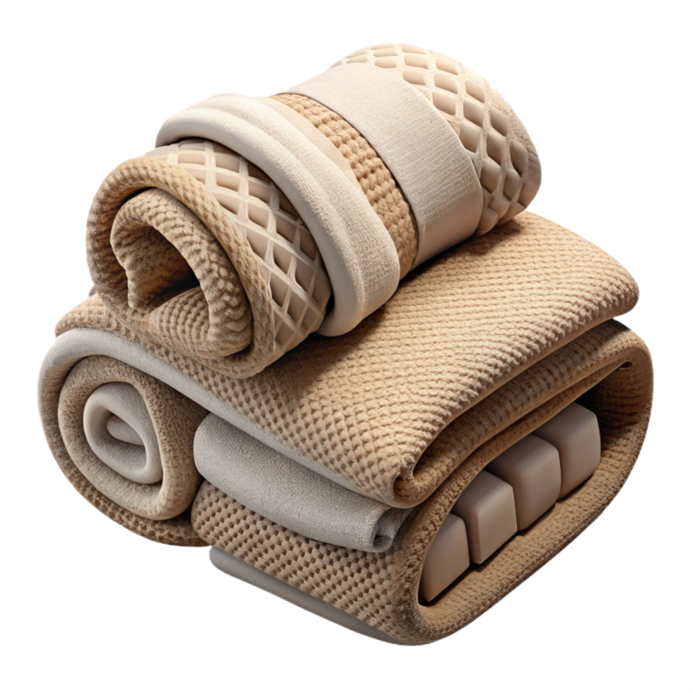 impressive creative Cotton Throw Blanket Folded Neutral Tone Cutout exclusive png