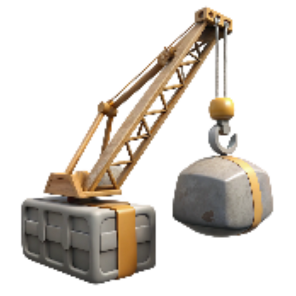 magnificent vintage Crane Lifting Heavy Load Cutout original png