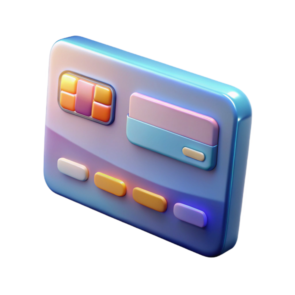 extraordinary abstract Credit Card Front View Transparent Background high quality png