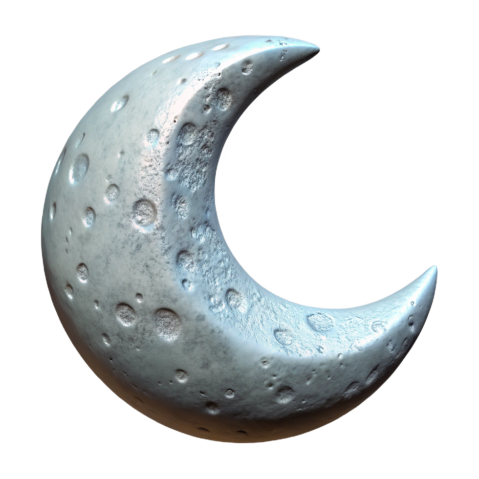 vibrant minimalist Crescent Moon Phase Isolated Cutout authentic png