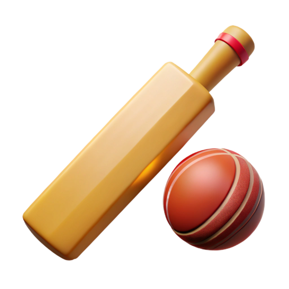 magnificent abstract Cricket Bat and Ball Traditional Design Transparent Cutout 4K png