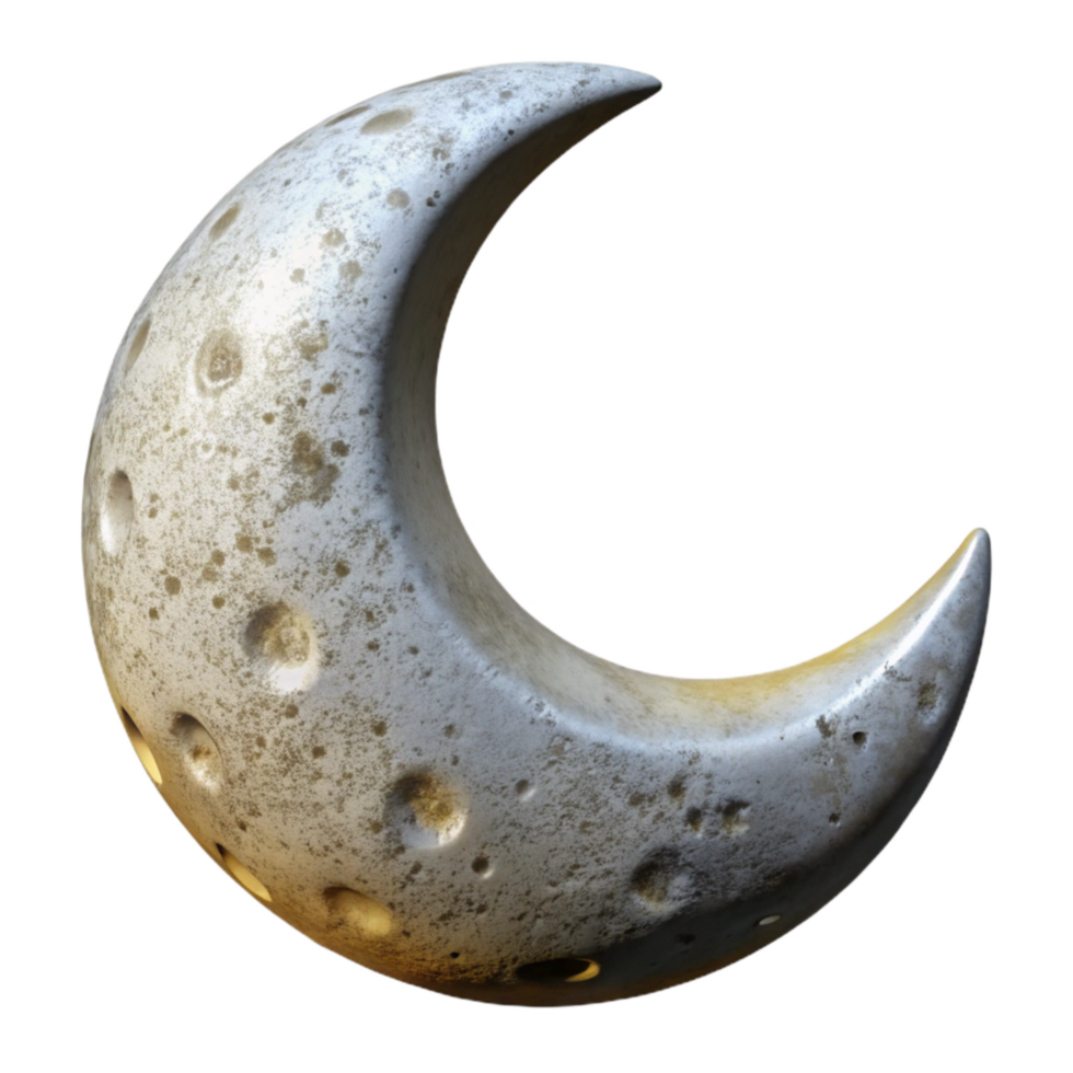 impressive abstract Crescent Moon Phase Isolated Cutout premium png