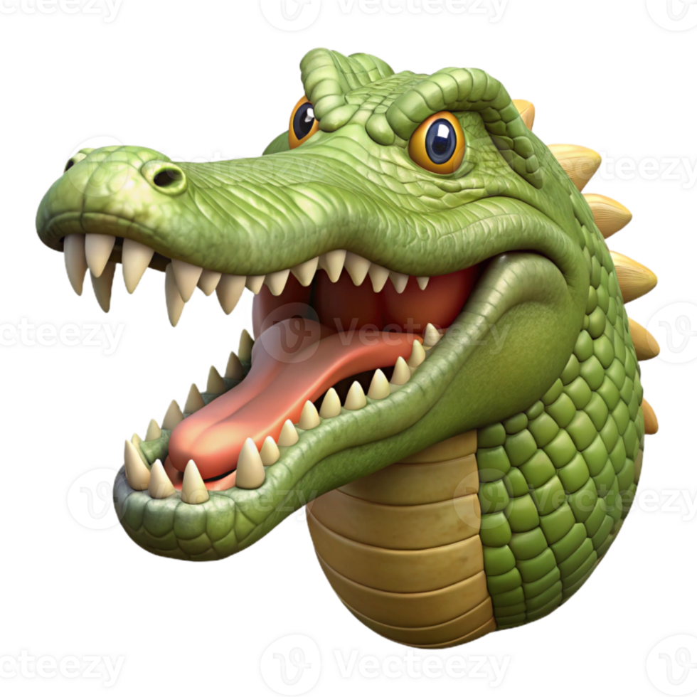 stunning contemporary Crocodile Cutout Isolated with Open Jaws original png