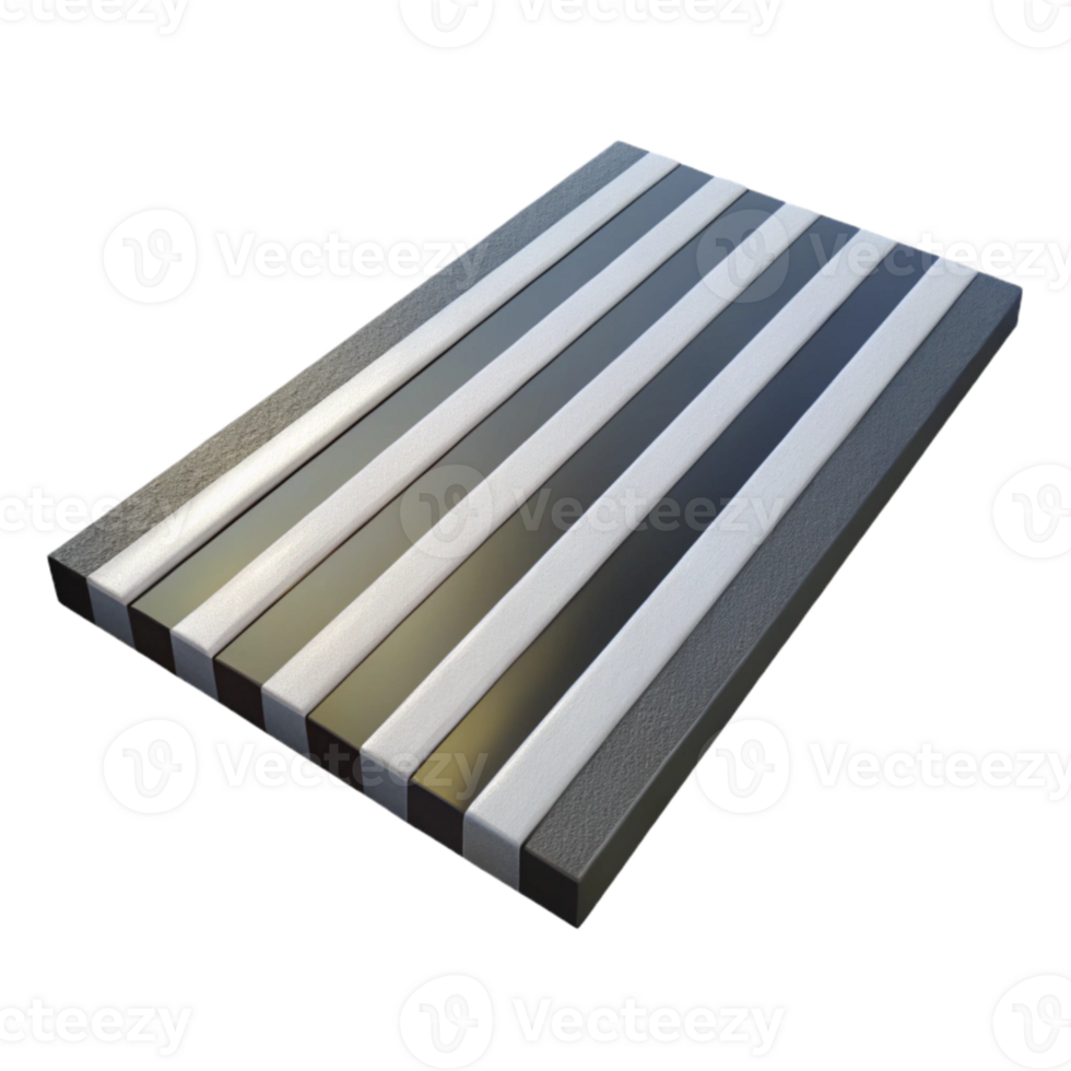vibrant modern Crosswalk Lines White Stripes Transparent Background high resolution png