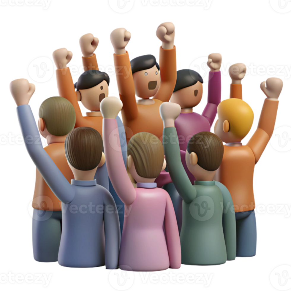 wonderful classic Crowd of People Cheering Silhouette Isolated on Transparent Background high resolution png