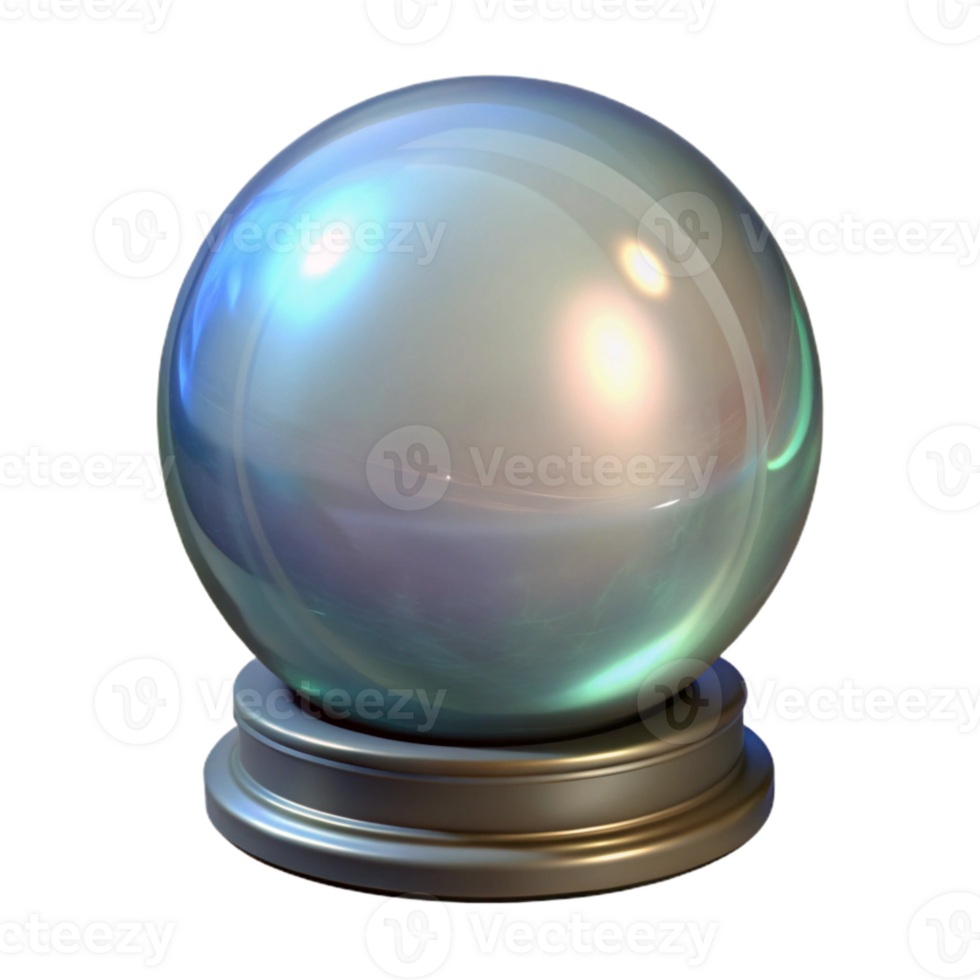 magnificent artistic Crystal Ball with Light Reflections Cutout Isolated exclusive png