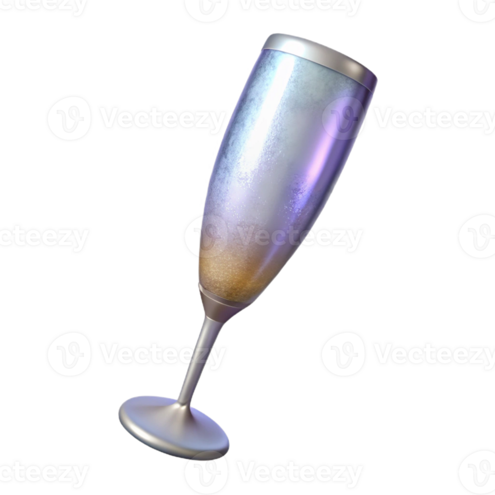 beautiful traditional Crystal Champagne Flute Isolated professional png