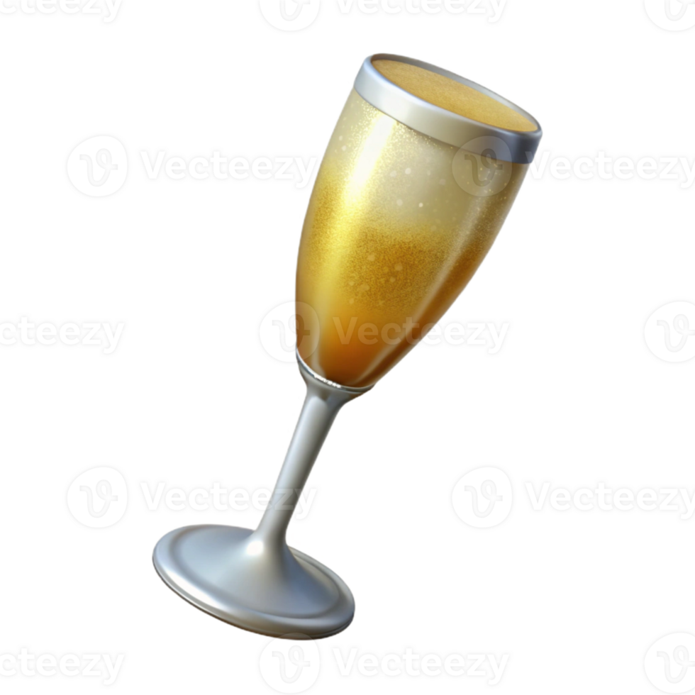 magnificent traditional Crystal Champagne Flute Full Isolated high resolution png