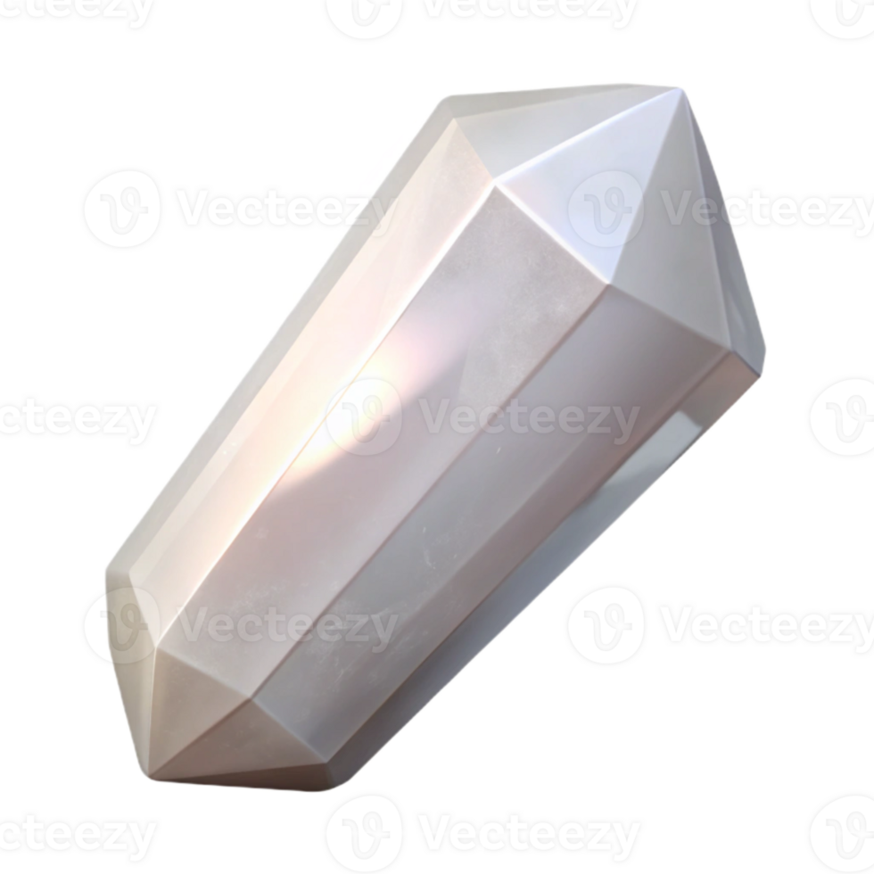 serene classic Crystal Clear Quartz Point Isolated Element premium png