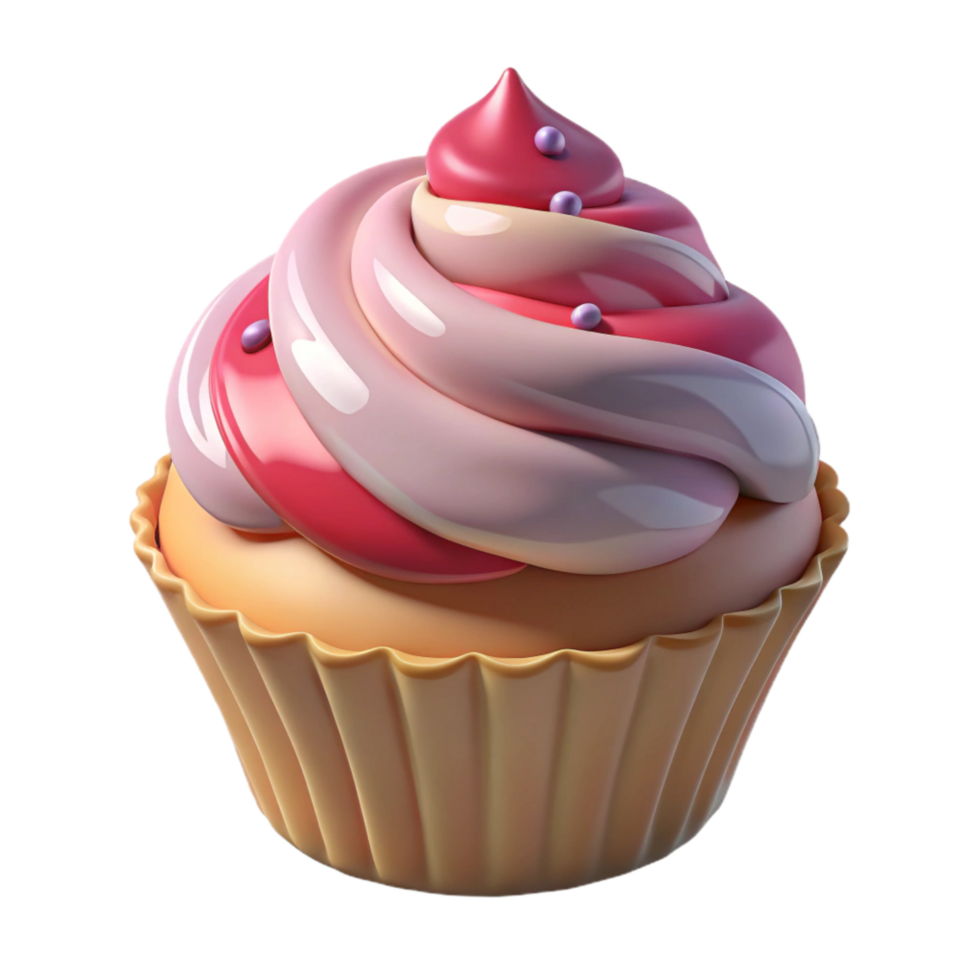 dramatic abstract Cupcake with Frosting Isolated detailed png
