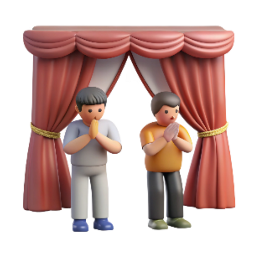 wonderful classic Curtain Call Actors Bowing Isolated exclusive png