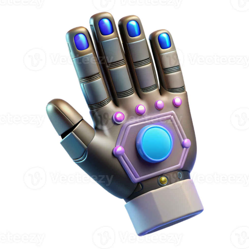 wonderful artistic Cybernetic Hand with Touchscreen Interface Cutout 4K png