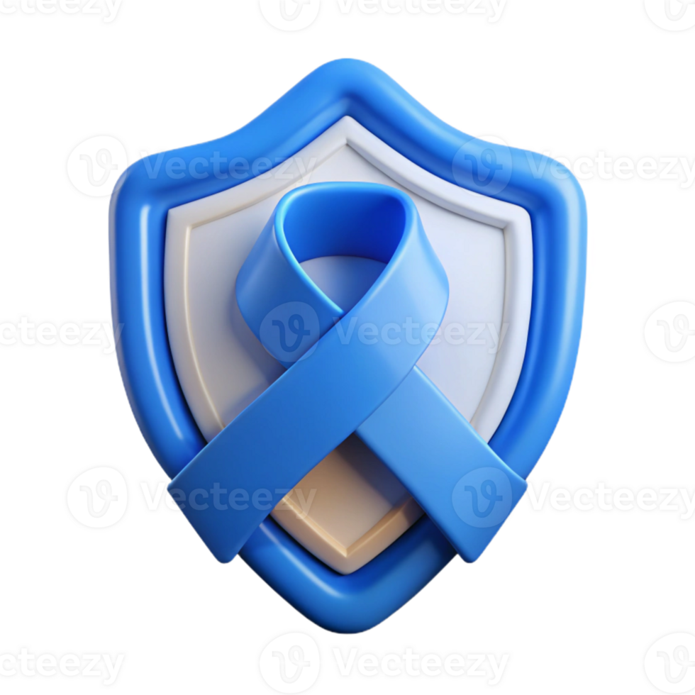 serene creative Cybersecurity Awareness Month Icon Blue Ribbon Isolated authentic png