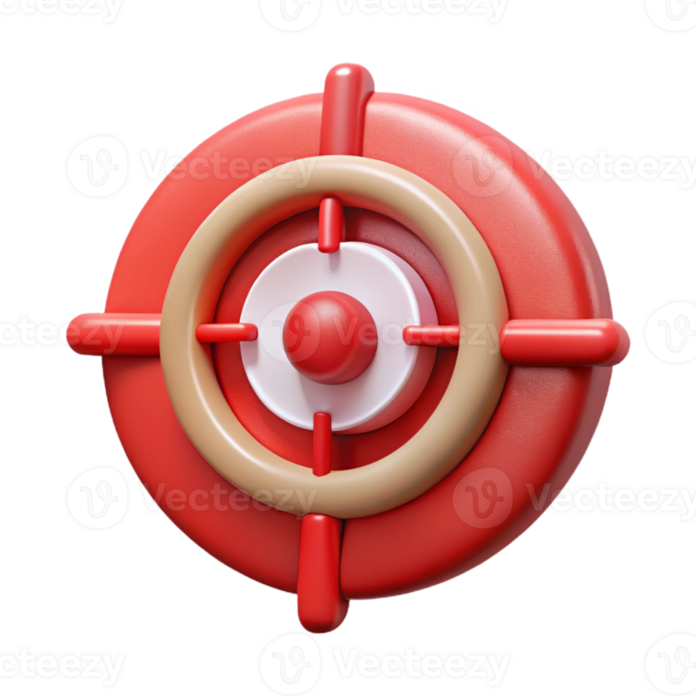 vibrant artistic Cybersecurity Threat Hunting Icon Red Target Transparent Background premium png