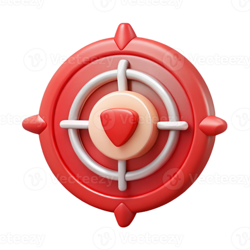 impressive artistic Cybersecurity Threat Intelligence Icon Red Radar Cutout 4K png