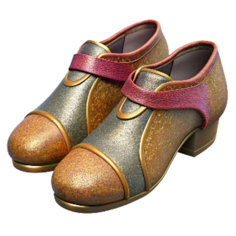beautiful creative Dance Shoes Leather Material Isolated premium png