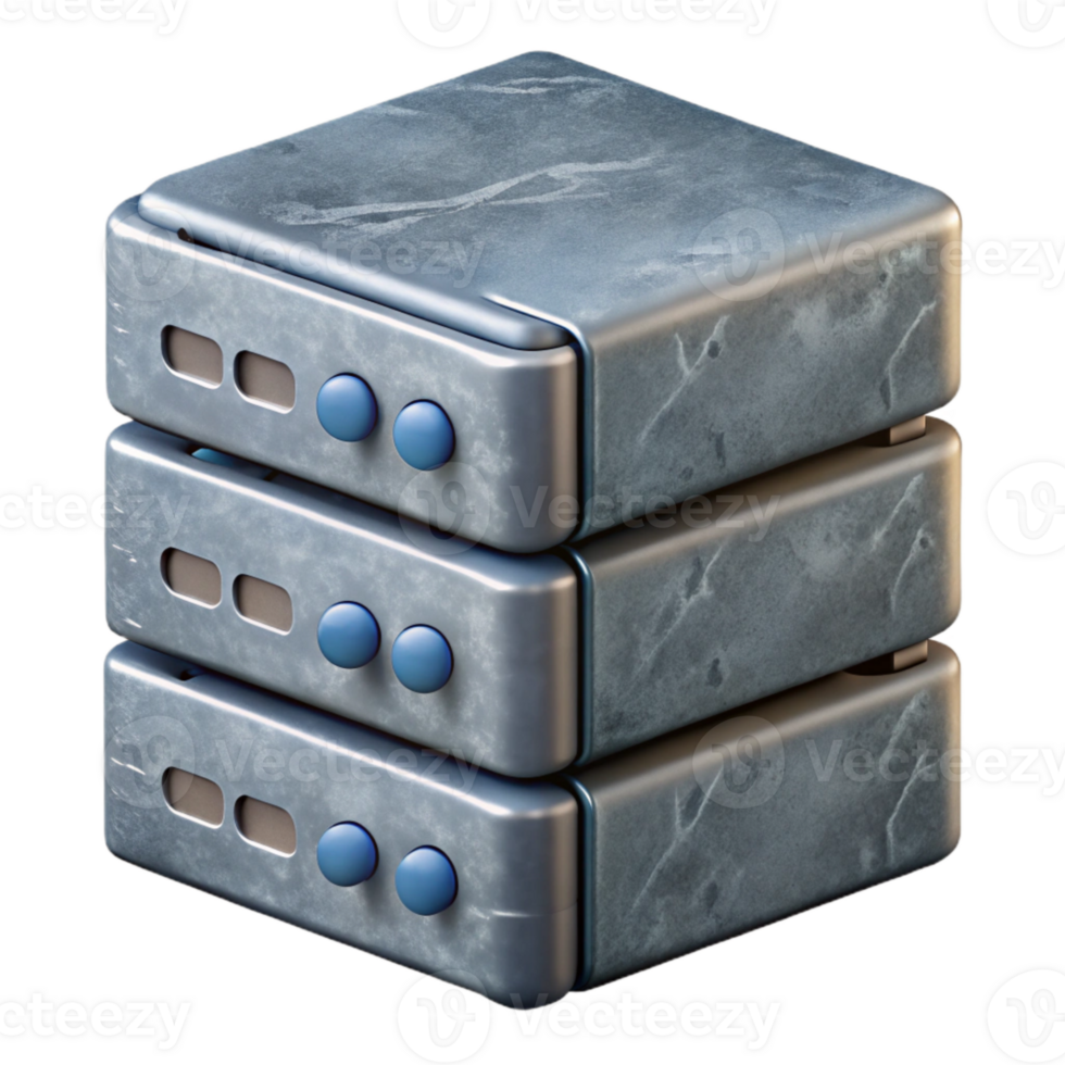 stunning modern Data Center Icon Gray Server Rack Transparent Background exclusive png