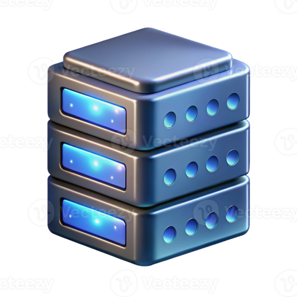 elegant modern Data Center Server Rack Dark Background Isolated premium png