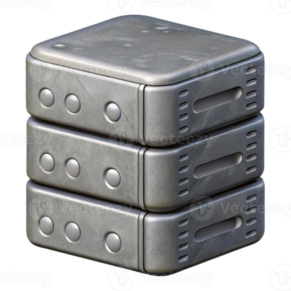 magnificent artistic Data Center Icon Gray Server Rack Transparent Background 4K png