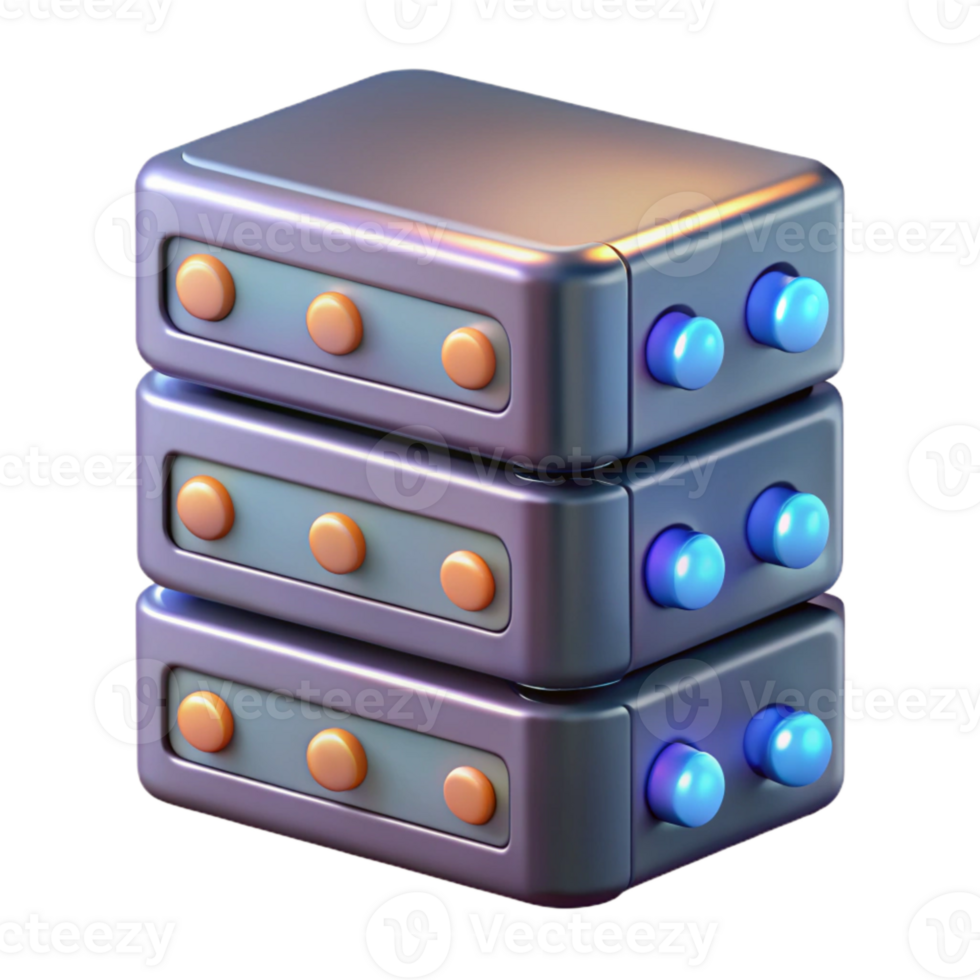 vibrant modern Data Center Server Rack Dark Background Isolated genuine png